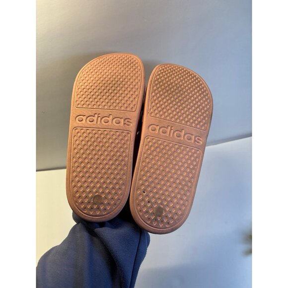 Adidas pink & white slides‎ (size 10) - Picture 6 of 7